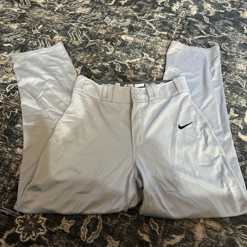 Nike Men's Dri-Fit Baseball Athletic Sports Pants - Solid Gray - Size Small Mens